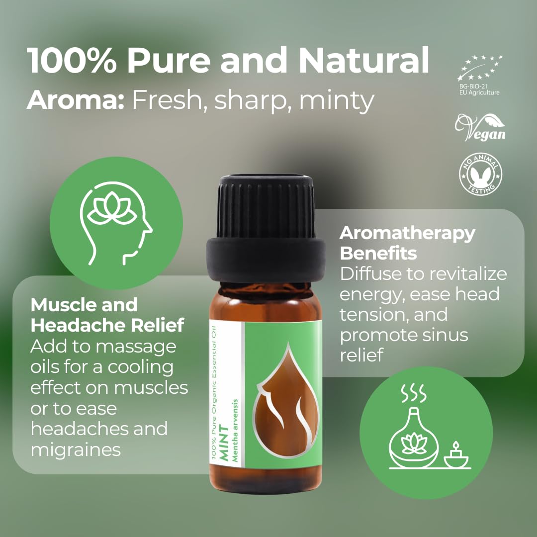 Essences Bulgaria diffuseur aromathérapie en action avec Mentha arvensis.