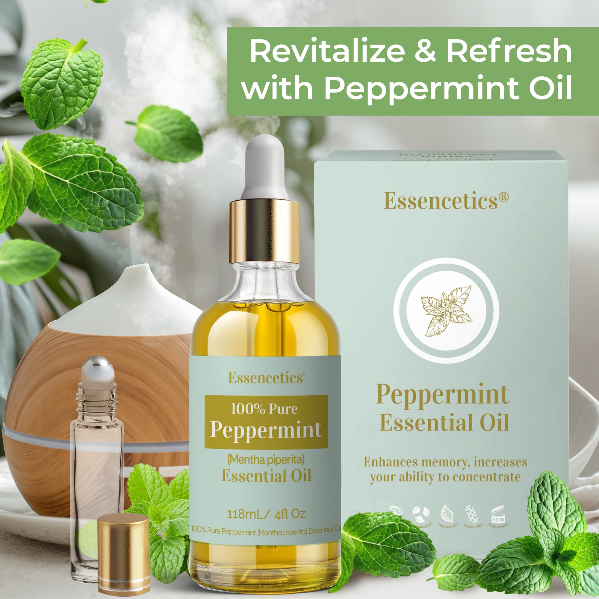 Essencetics huile de menthe infusion olive tournesol riche en nutriments