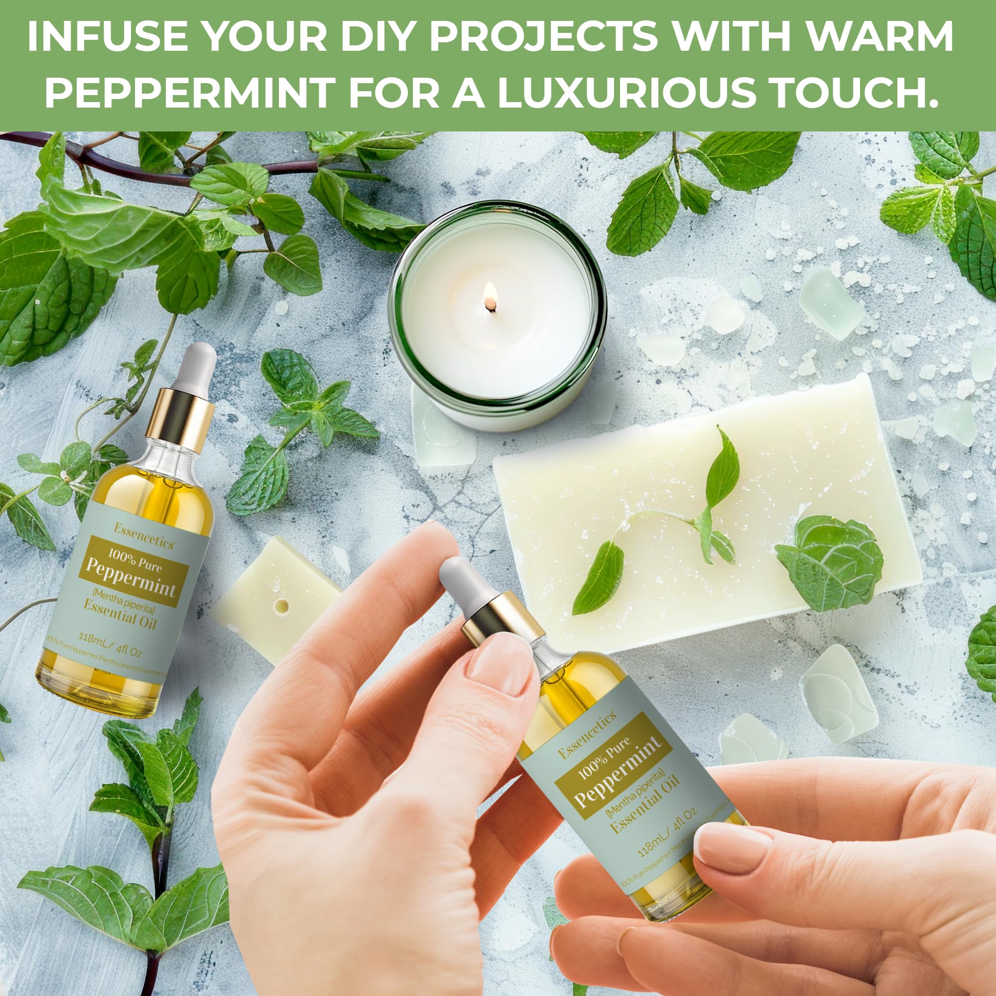 Essencetics huile de menthe soin peau visage cheveux