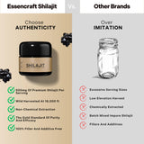 Minéraux 85+ présents dans la résine Essencraft Shilajit.