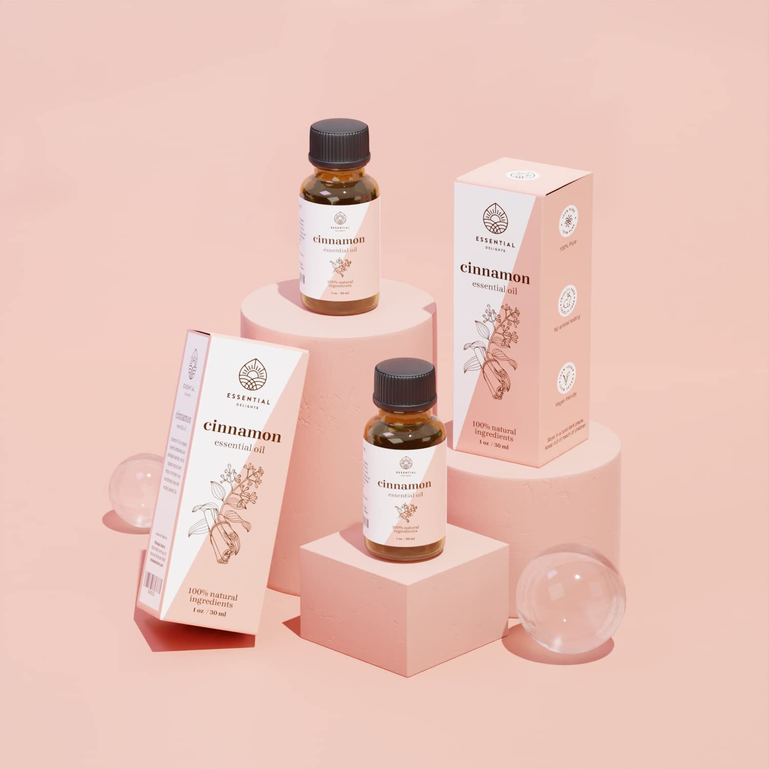 Bougie cannelle Essential Delights — parfum enveloppant pour atmosphère cosy.