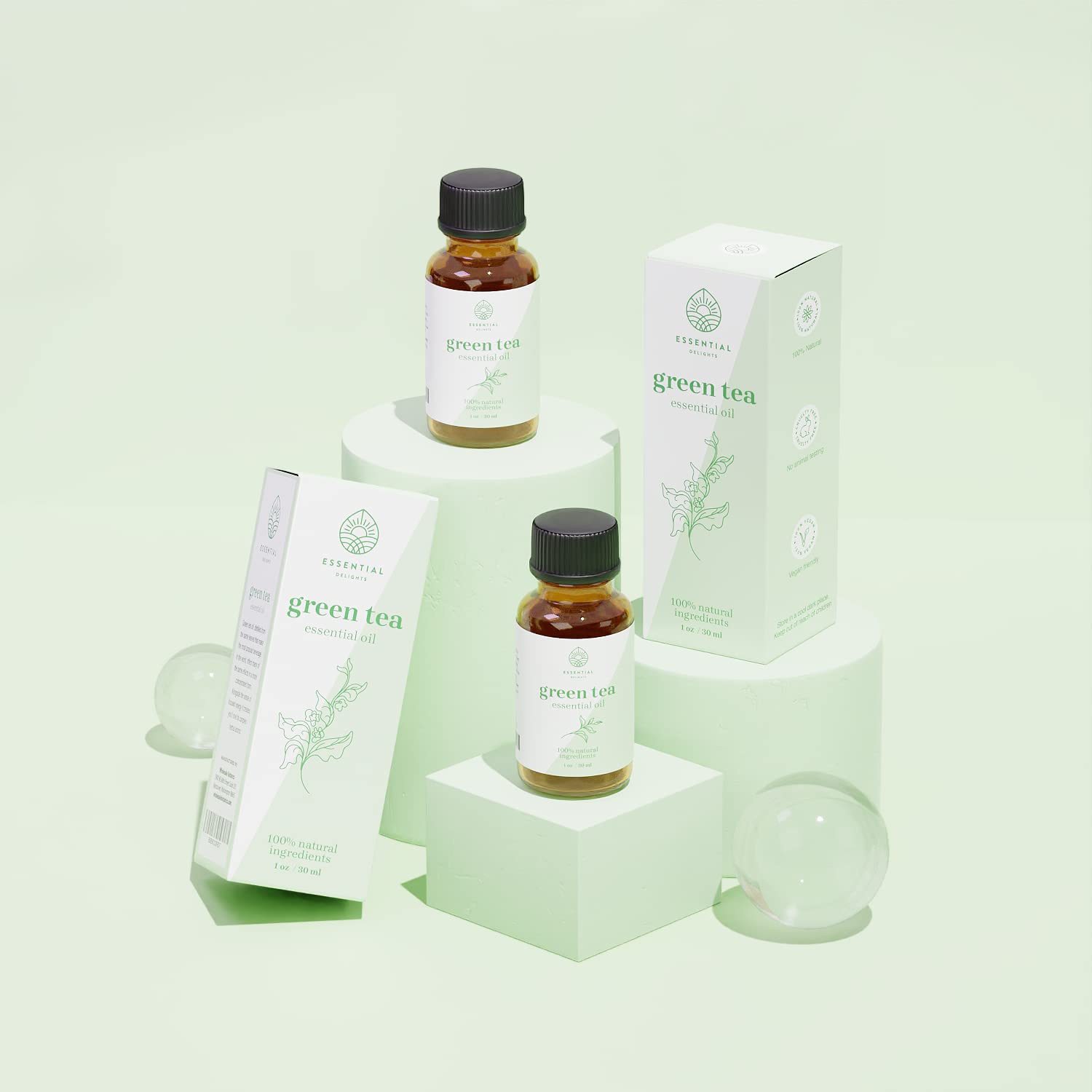 Crème ou lotion parfumée avec huile essentielle the-vert Essential Delights.