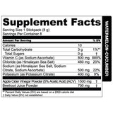 Essential Elements Hydration Packets Sugar-Free Label: étiquette indiquant sans sucre.