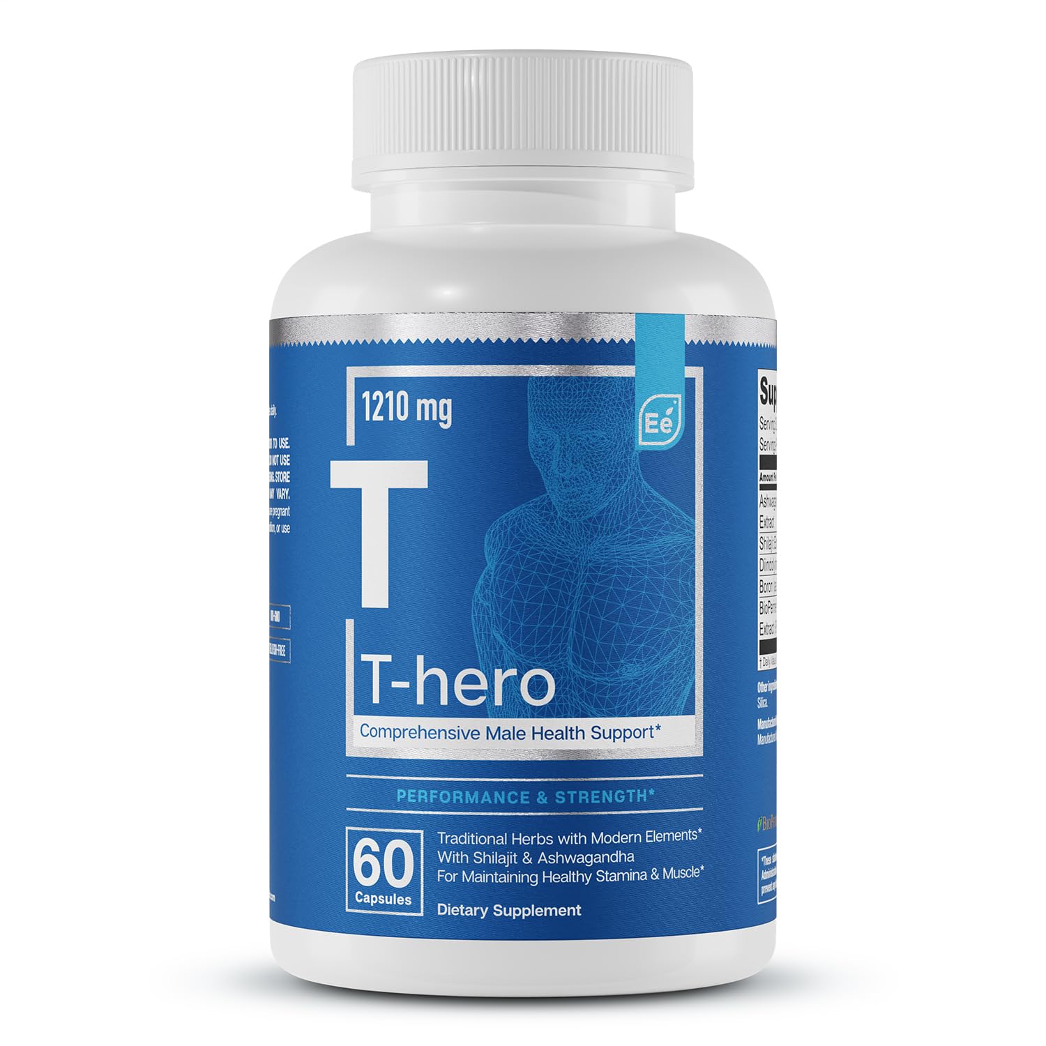 Bouteille Essential Elements T-Hero prête pour la routine quotidienne, énergie potentielle.