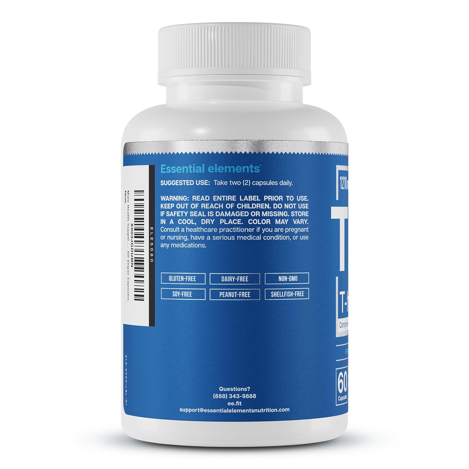 Ingrédients Shilajit présents sur le flacon T-Hero, potentiel d’endurance.