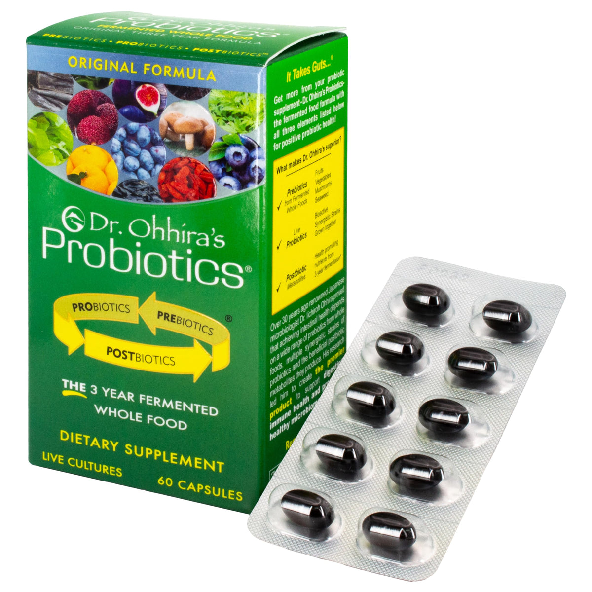 Bouteille des Probiotiques Dr Ohhira Original pour une utilisation quotidienne et pratique.