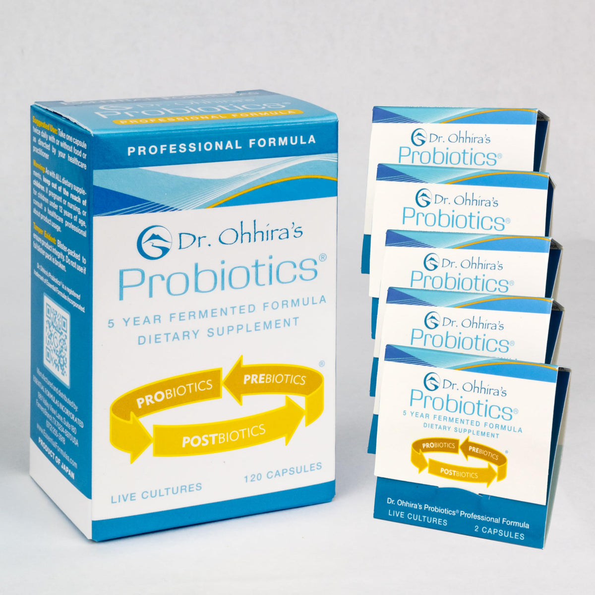 Dr. Ohhira's Probiotics Professionnel – boîte visible pour l'équilibre intestinal potentiel.