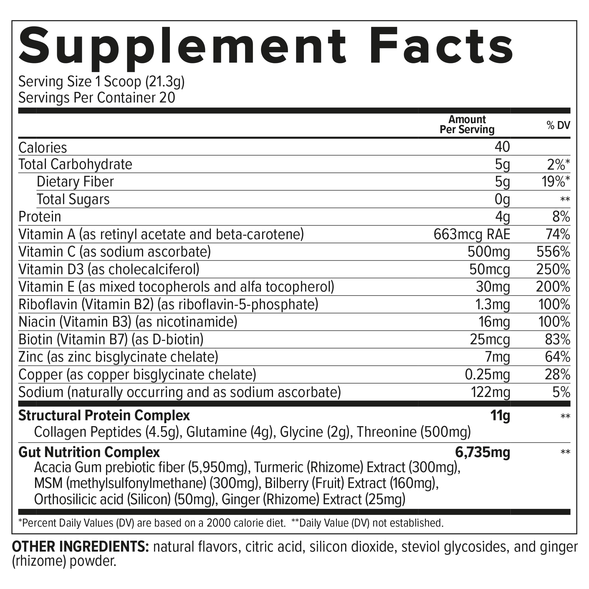 Certifications FODMAP, GMP et NSF pour Essential Nutrition Collagen Gut.