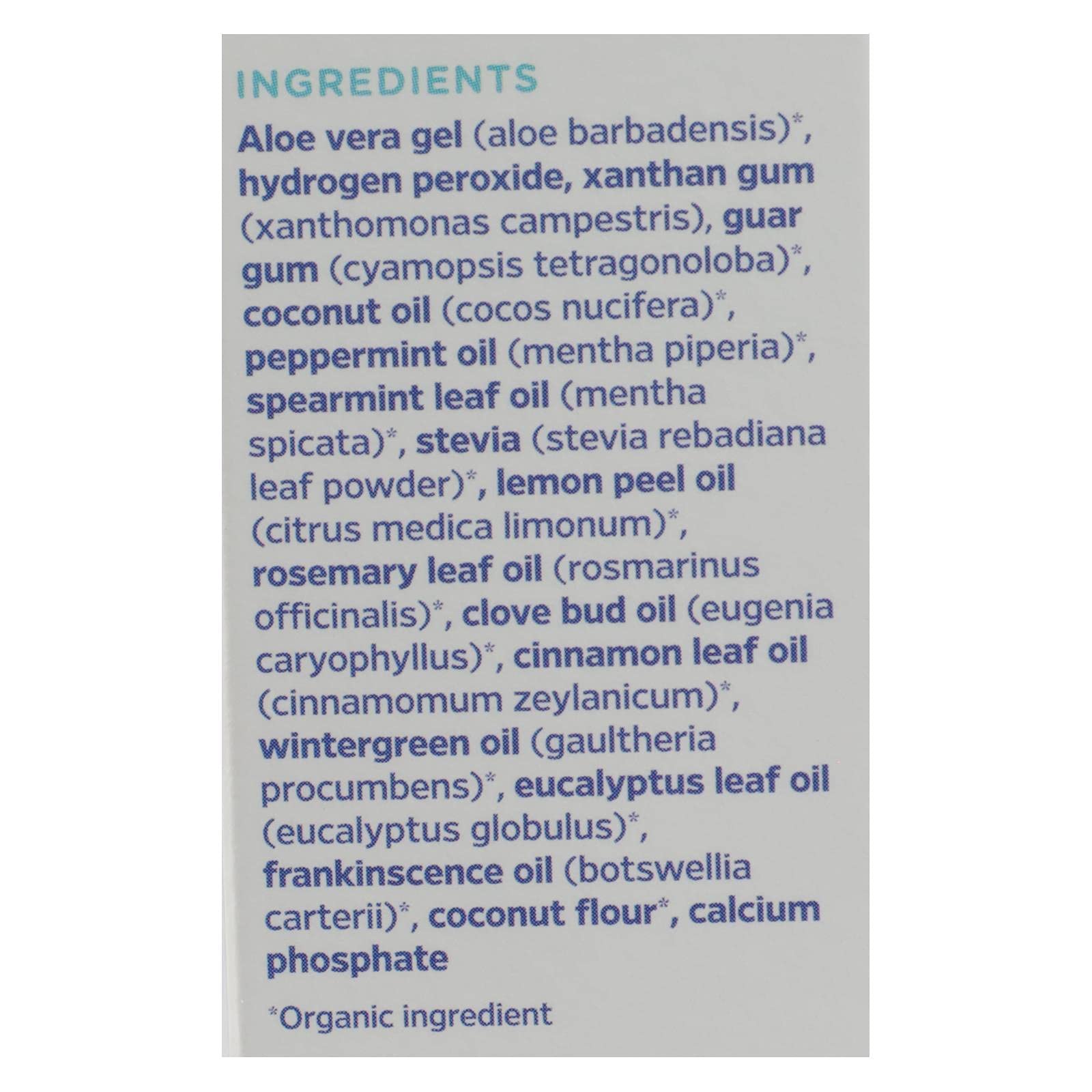 Emballage compact Essential Oxygen BR dentifrice menthe poivrée pour une routine quotidienne naturelle.