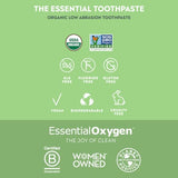 Dentifrice Essential Oxygen sans fluorure protège l’émail et la sensibilité
