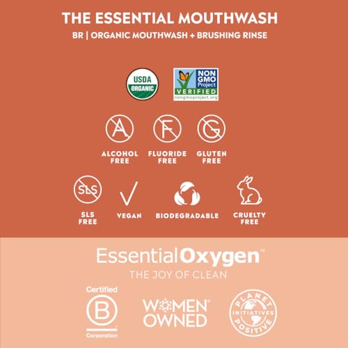 Rinage-buccal Essential Oxygen sans SLS et sans BPA.