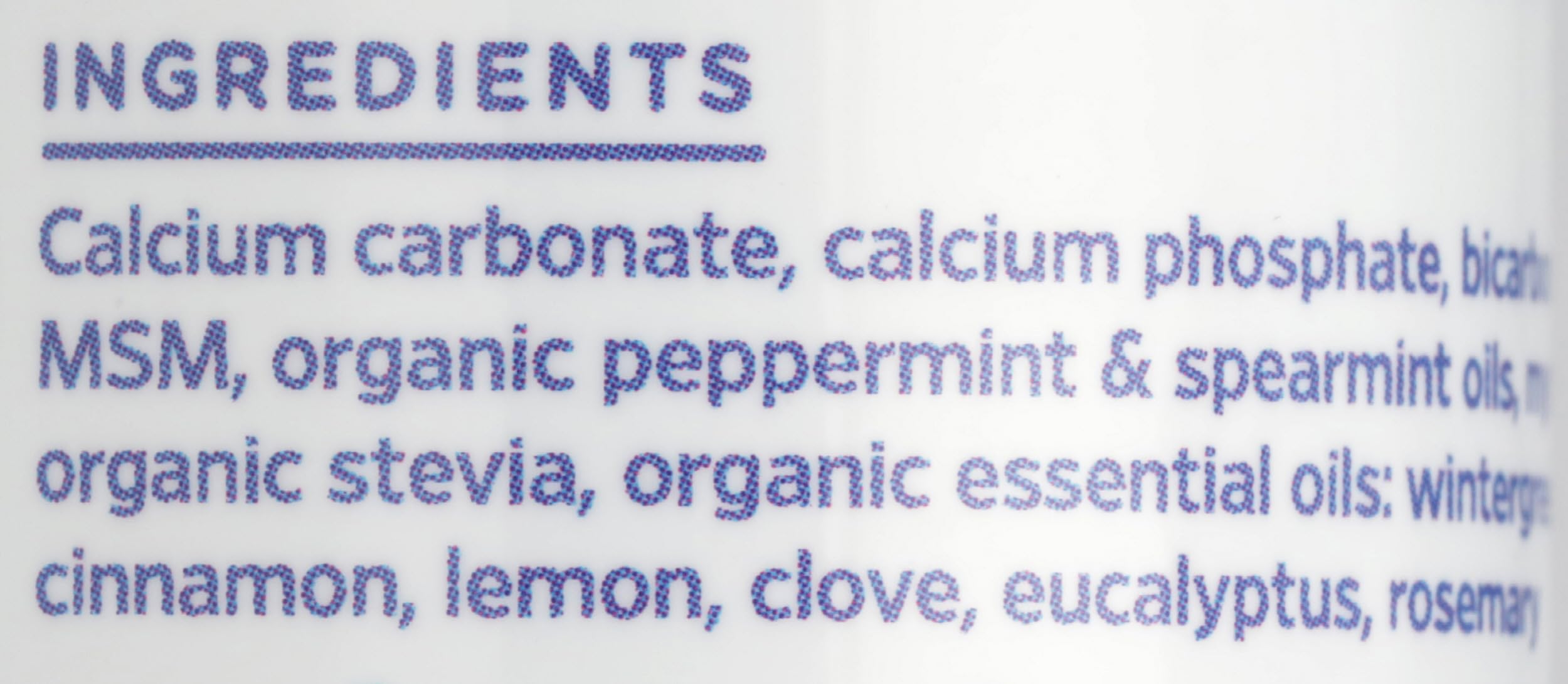 Essential Oxygen polissage dentaire menthe, formulation biologique et douce