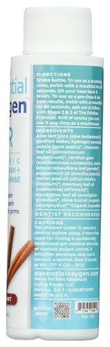Essential Oxygen rinçage buccal quotidien, intégration facile à votre routine d'hygiène.