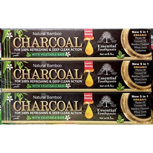 Dentifrice Essential Palace au charbon actif de bambou, fraîcheur durable et soin buccal naturel.