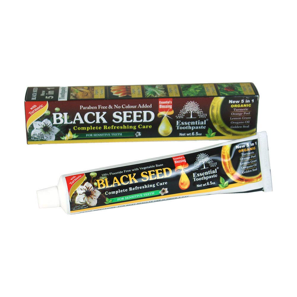Dentifrice Essential Palace Nigelle Noire dans le tube, sain pour les dents sensibles sans fluorure.