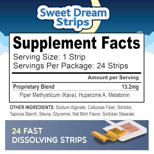 Sweet Dream Strips: dissolution rapide sur langue, sans eau