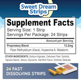 Sweet Dream Strips: dissolution rapide sur langue, sans eau