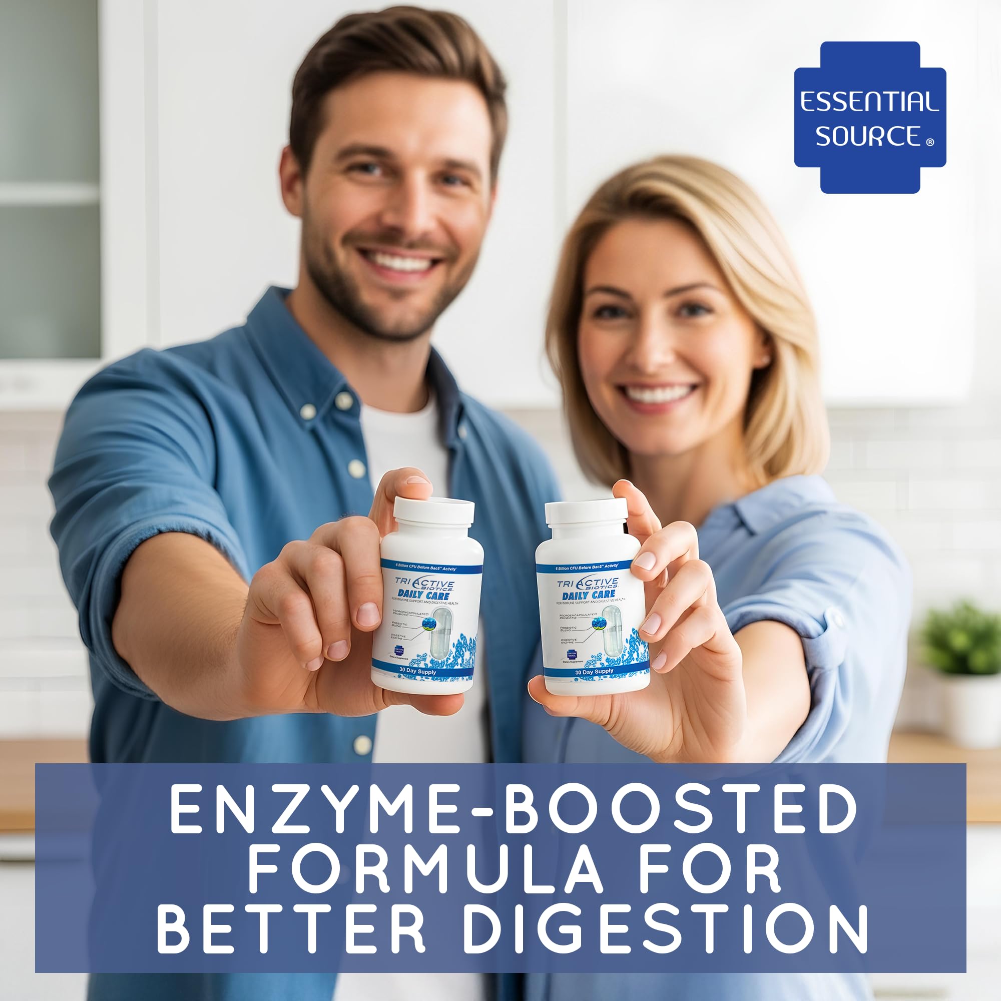 Essential Source TriActive Biotics Daily Care – Intérieur des capsules favorisant une digestion optimale.