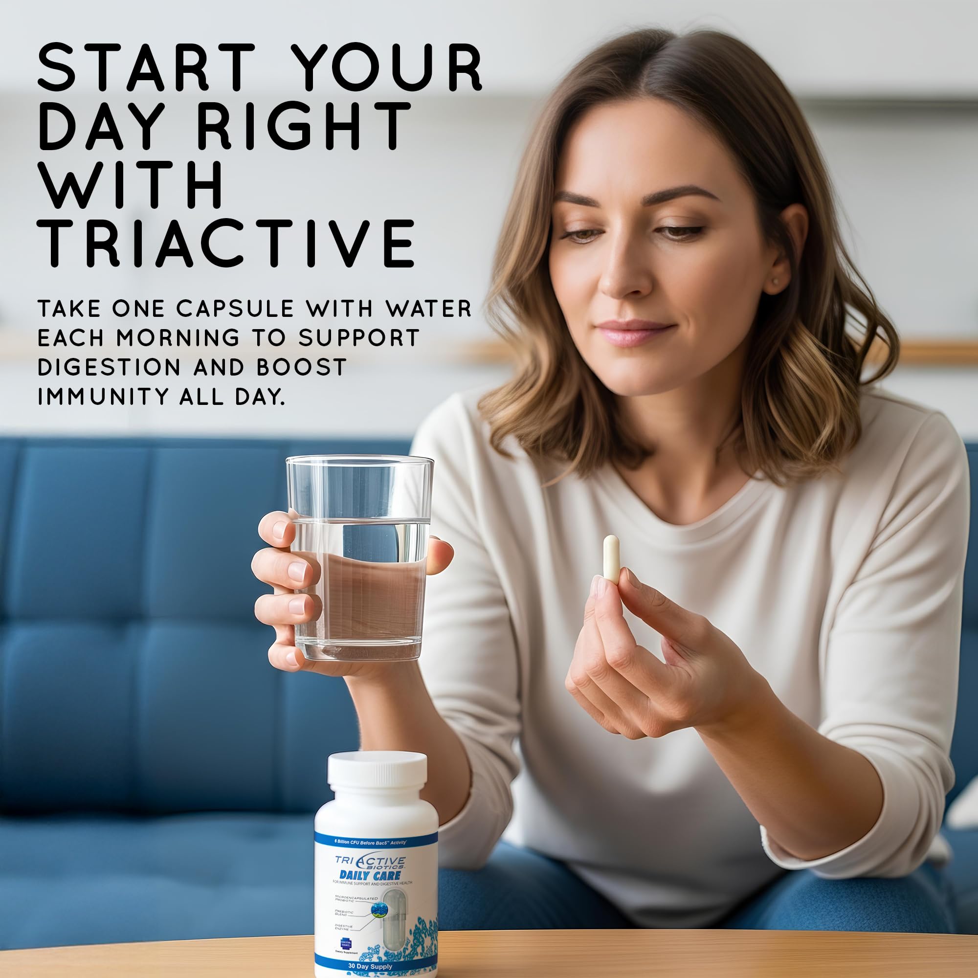 Essential Source TriActive Biotics Daily Care – Utilisation simple: une capsule par jour.