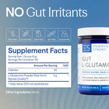 Poudre Gut L-Glutamine, visuel étiquette, meilleur choix pour régimes végétaux.