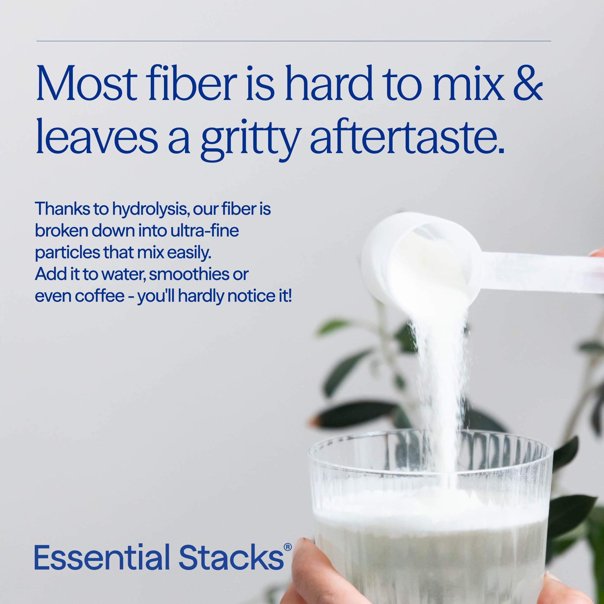 Produit sans sucre ni arômes artificiels d’Essential Stacks, goût neutre facile à utiliser.