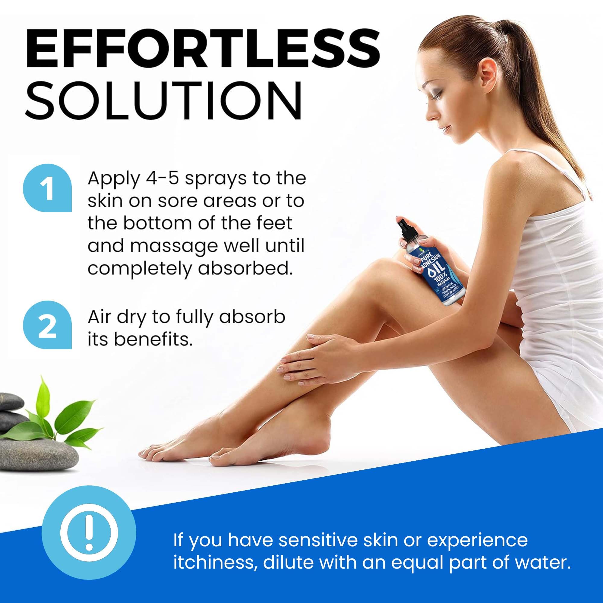 essentiallybased application sur les jambes, sensation de détente potentielle.