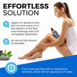 essentiallybased application sur les jambes, sensation de détente potentielle.