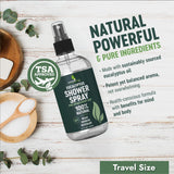 essentiallybased-brume-eucalyptus-douche-domestique: crée une ambiance spa rafraîchissante dans la salle de bains.