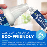 EssentiallyBased huile magnésium routine quotidienne, pratique et naturelle.