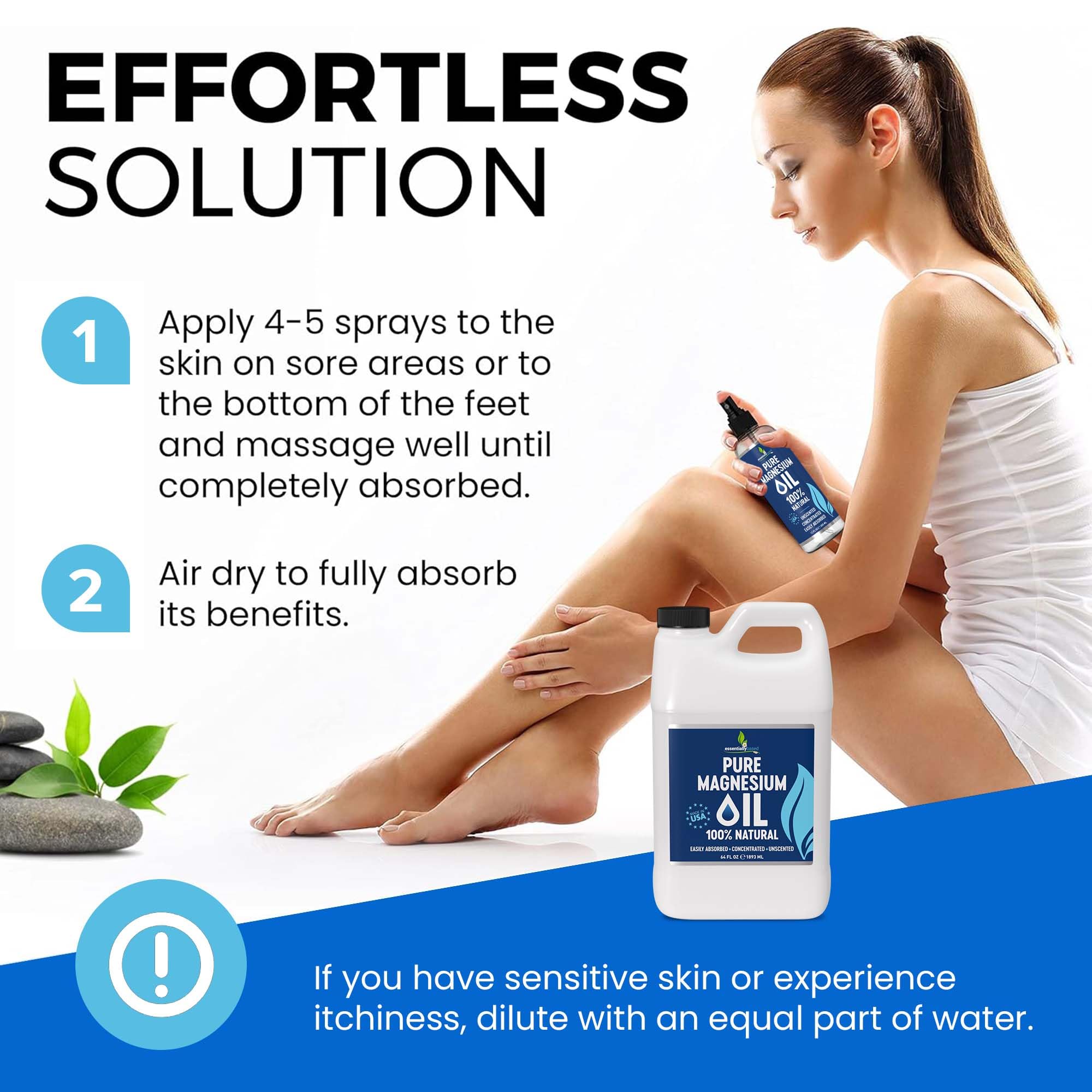 Essentiallybased spray magnésium corps apaisant – sensation légère et calme durable.