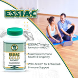 Prise quotidienne Essiac Gold AHCC — capsules faciles à intégrer.