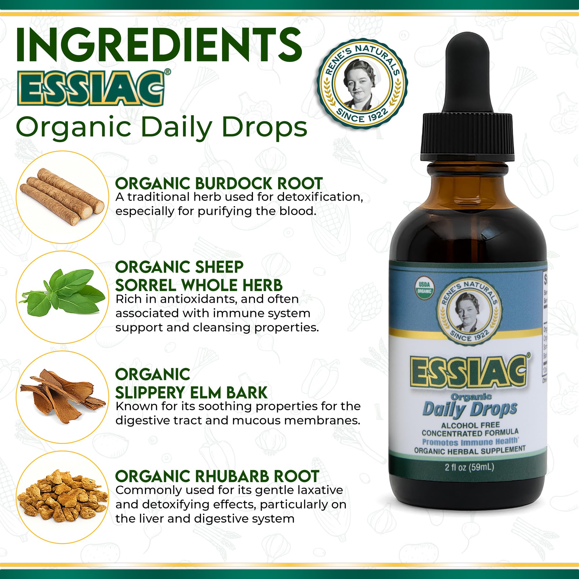 Gouttes Essiac – dosage simple pour une routine quotidienne.