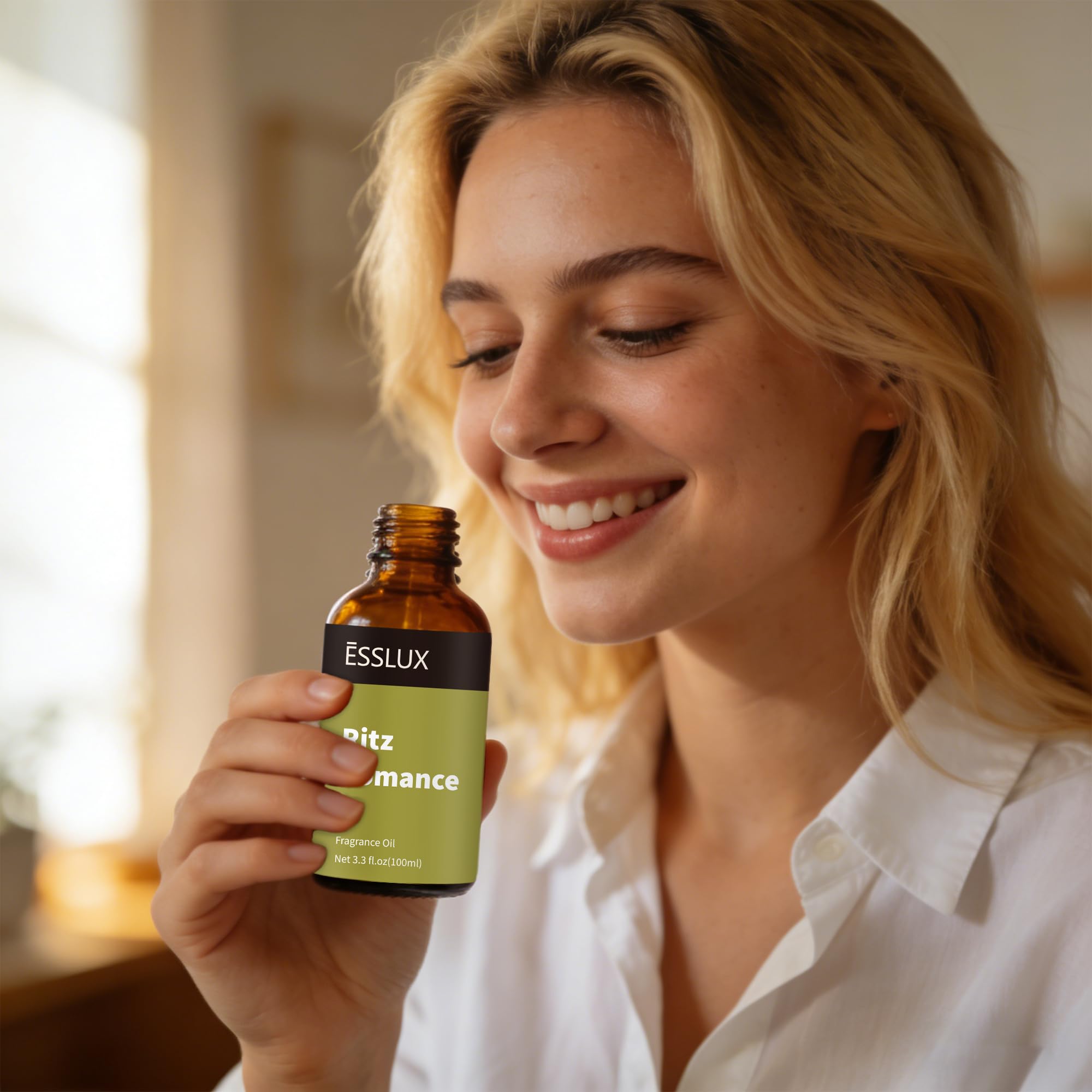 parfum d'ambiance ESSLUX pour textiles et pièces.