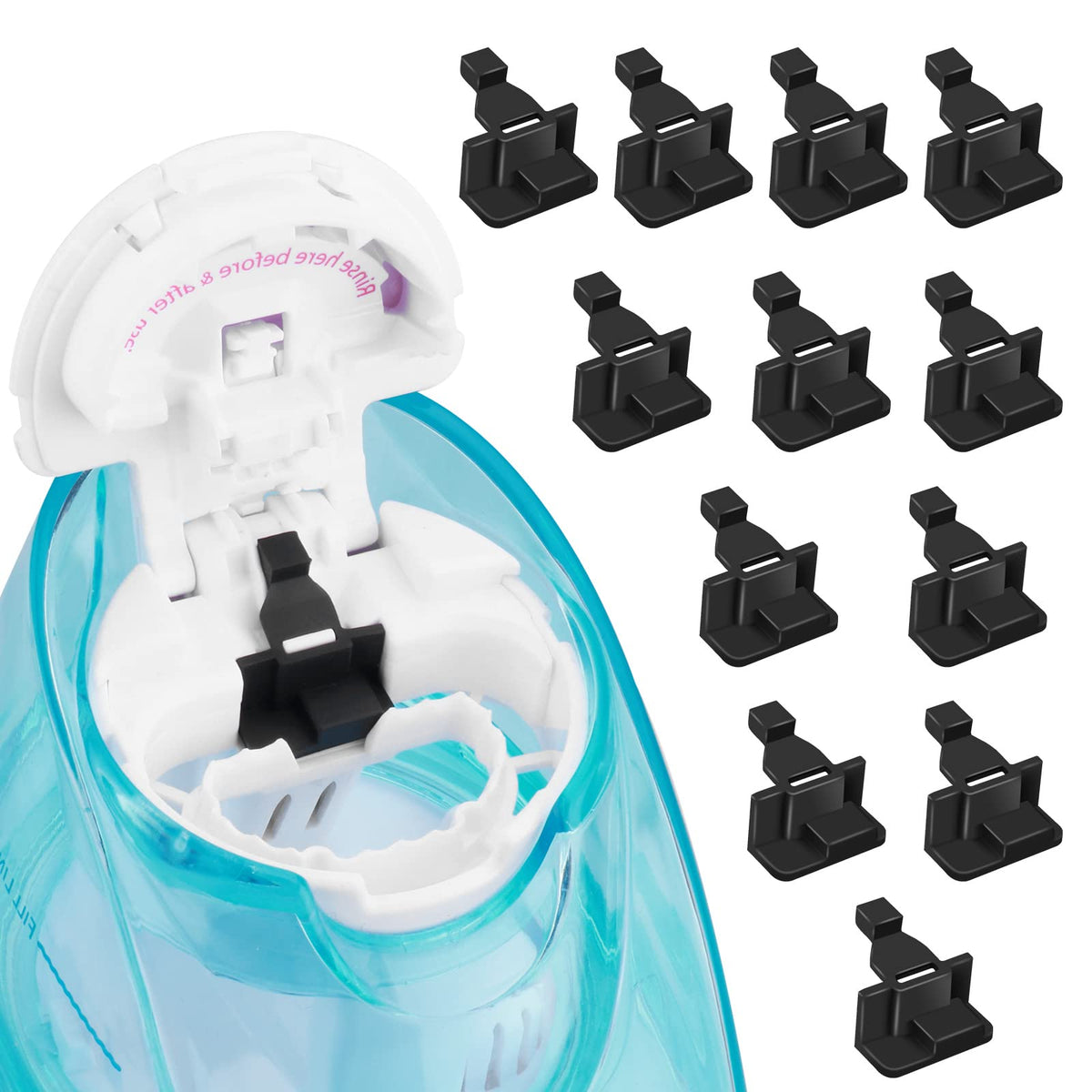 ETCBNIU capules eau salee silicone noir — réutilisables et faciles à installer.