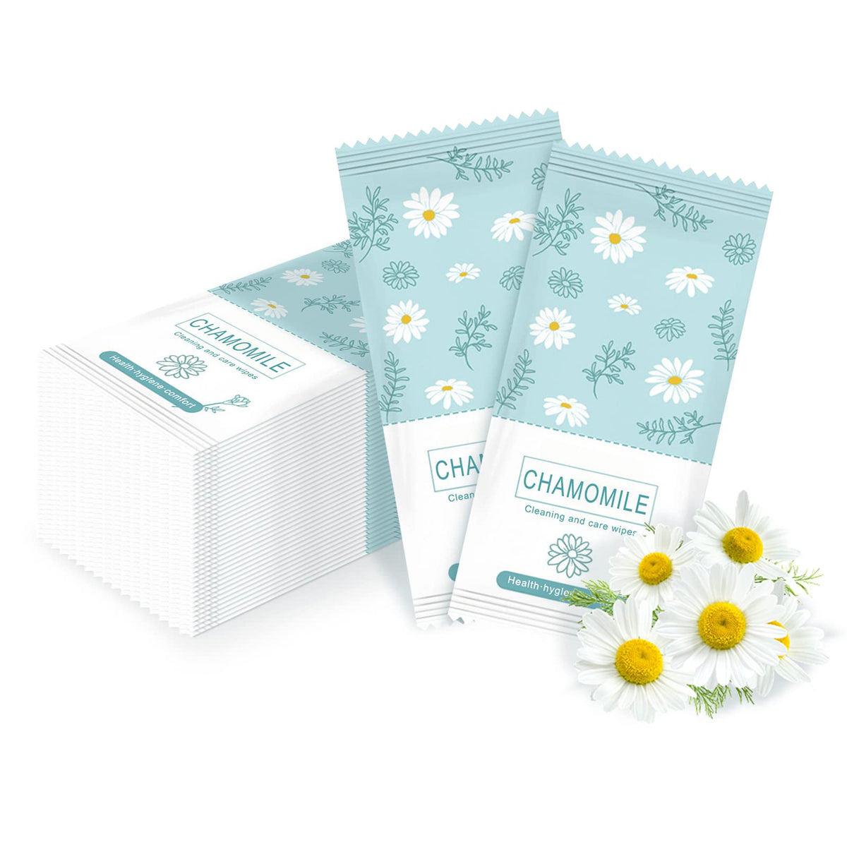 Lingettes d'hygiène féminine Etenpo en emballage individuel pour voyage, fraîcheur en déplacement.