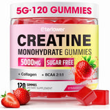Gomme créatine eterlower fraise dans l'emballage, pratique au quotidien.