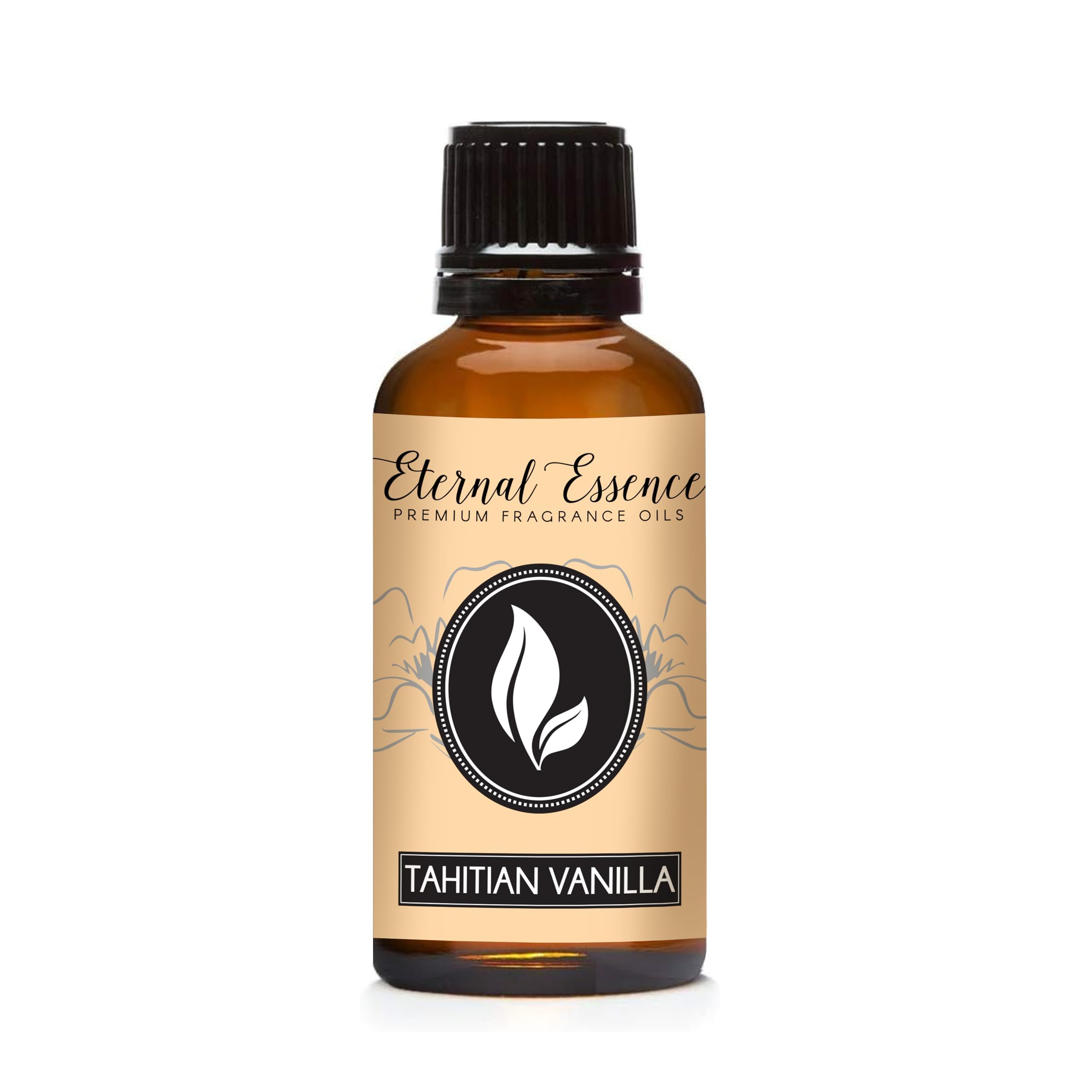 Huile vanille tahitienne Eternal Essence: bouteille ambrée 30ml prête au parfumage délicat