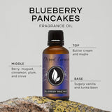 Eternal Essence Oils Blueberry Pancakes: capuchon noir et gouttelette pour dosage précis.