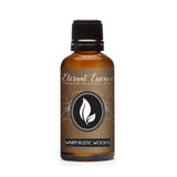 Eternal Essence Oils Warm Rustic Woods, bouteille amber 30ml idéale pour parfumer bougies et diffuseurs.