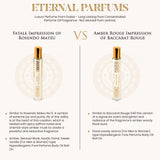 Eternal Parfums: format voyage sans alcool, pratique pour bagages et quotidien.