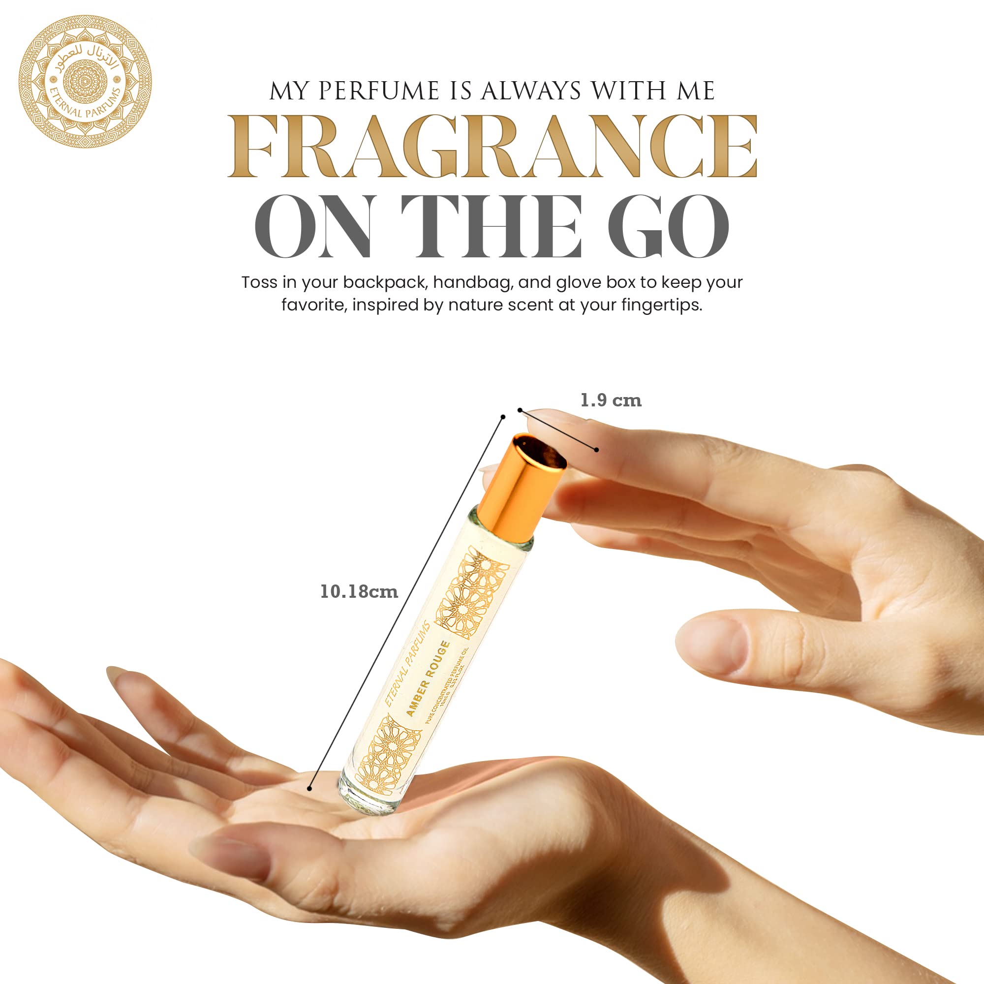 Parfum Eternal Parfums: huile parfumée concentrée 10 ml pour une application précise.