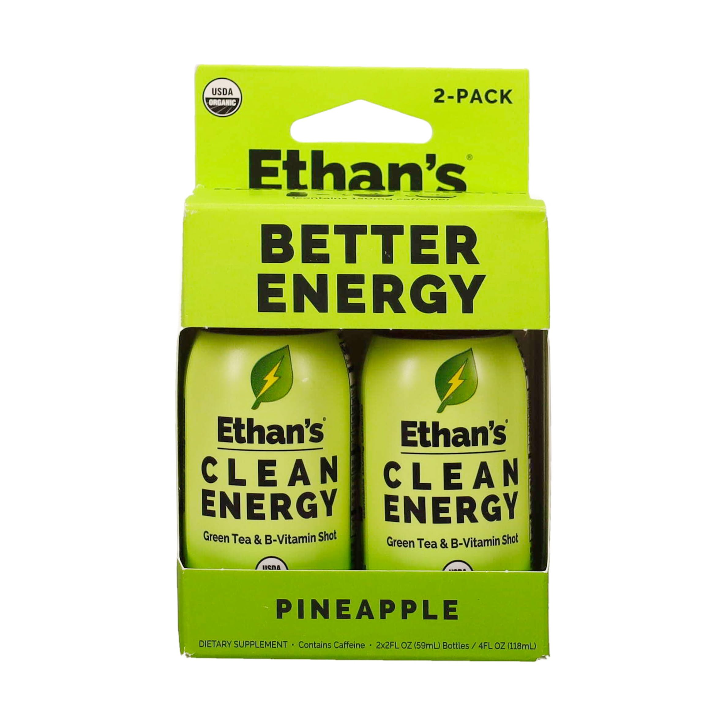 Ethan's Énergie bio Ananas — bouteille prête à boire pour concentration rapide