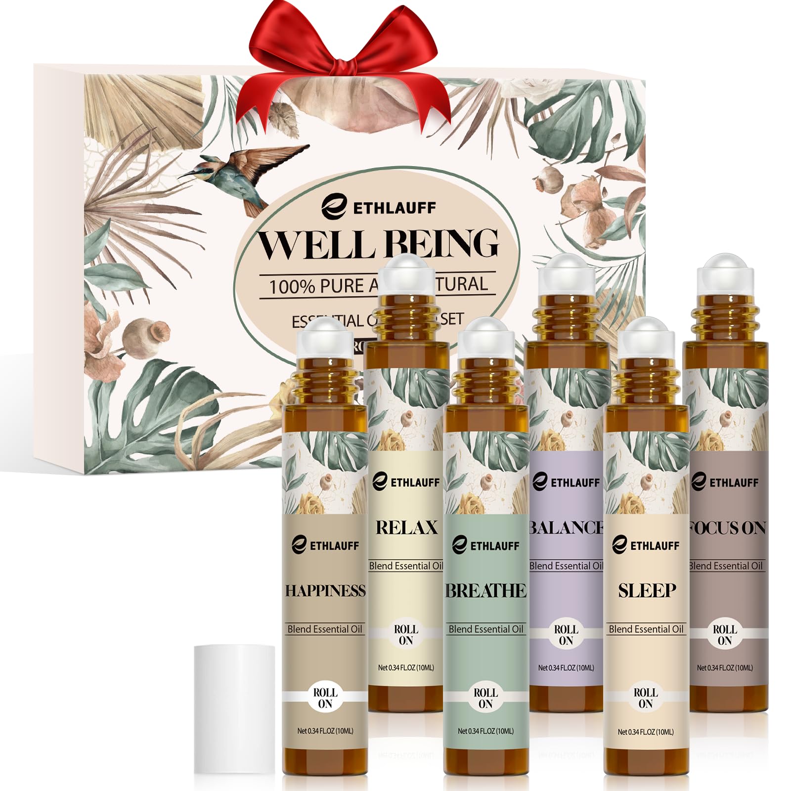 Ethlauff ensemble huiles roll-on relax favorise relaxation et bien-être en déplacement
