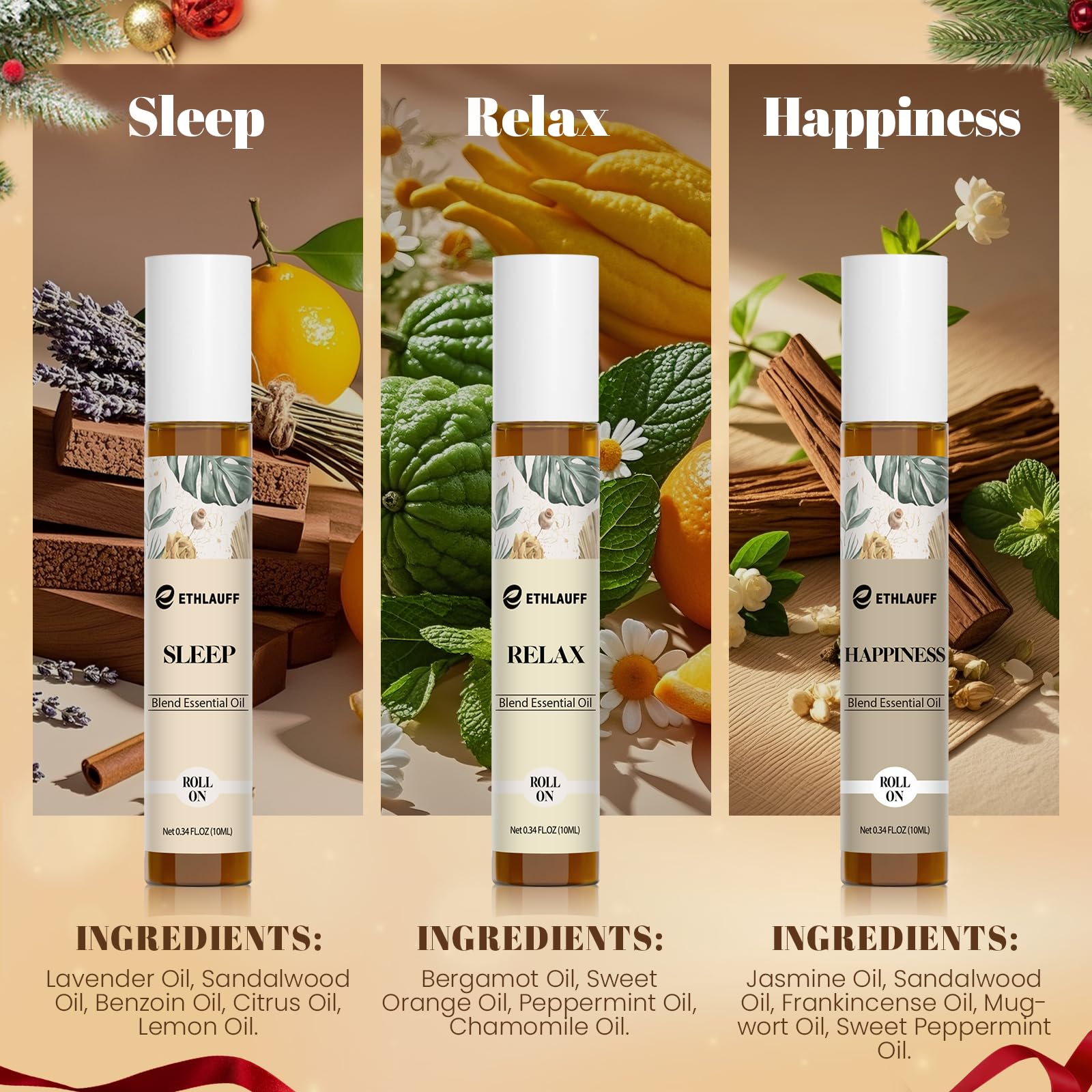 Ethlauff huile roll-on respire facilite la respiration et le confort