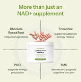 Ethlete NAD+ Longevity, capsules en prise, remise en forme après l’entraînement