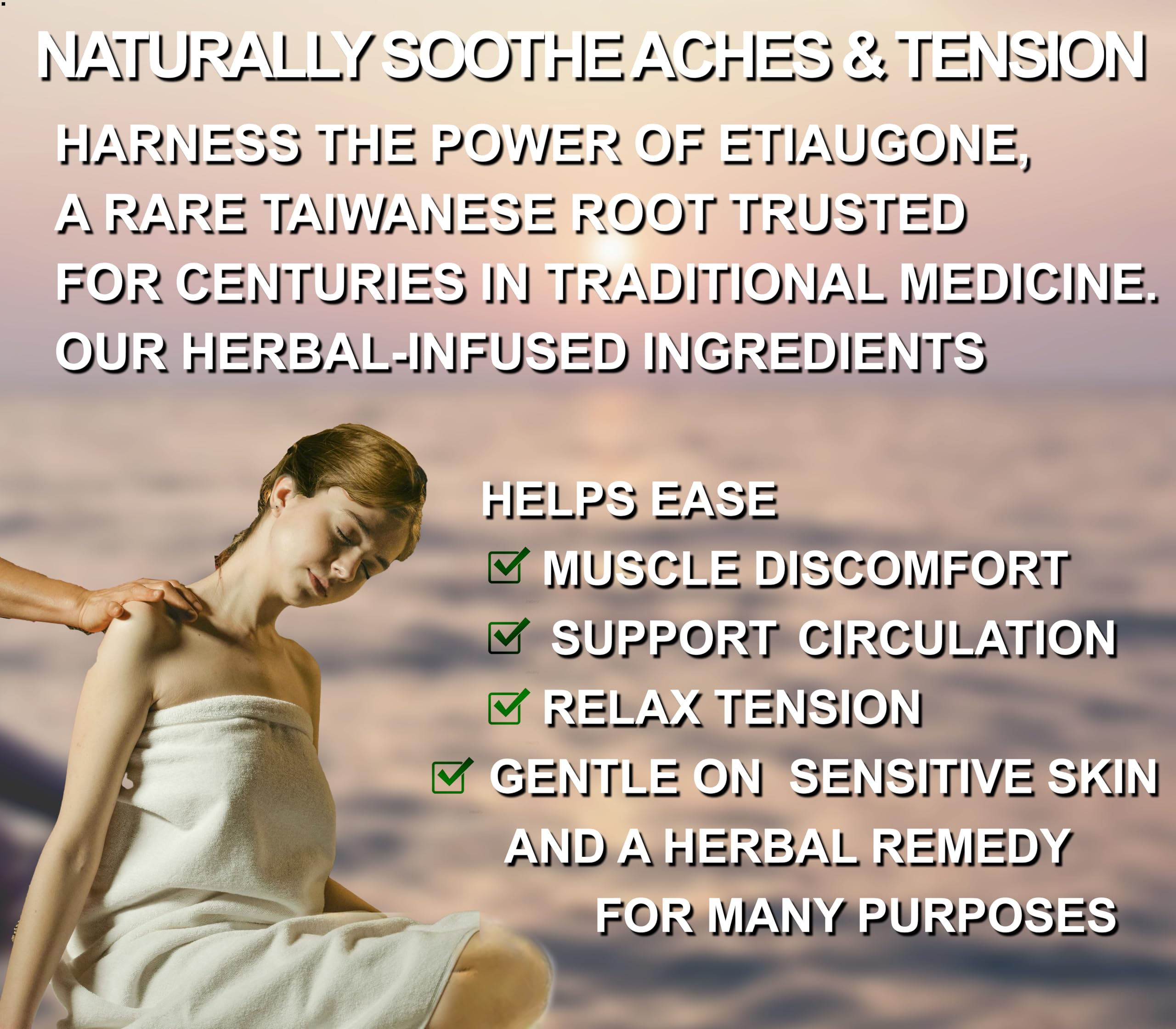 ETIAUGONE Patch Relaxant Musculaire — application cou pour détente des muscles du cou.