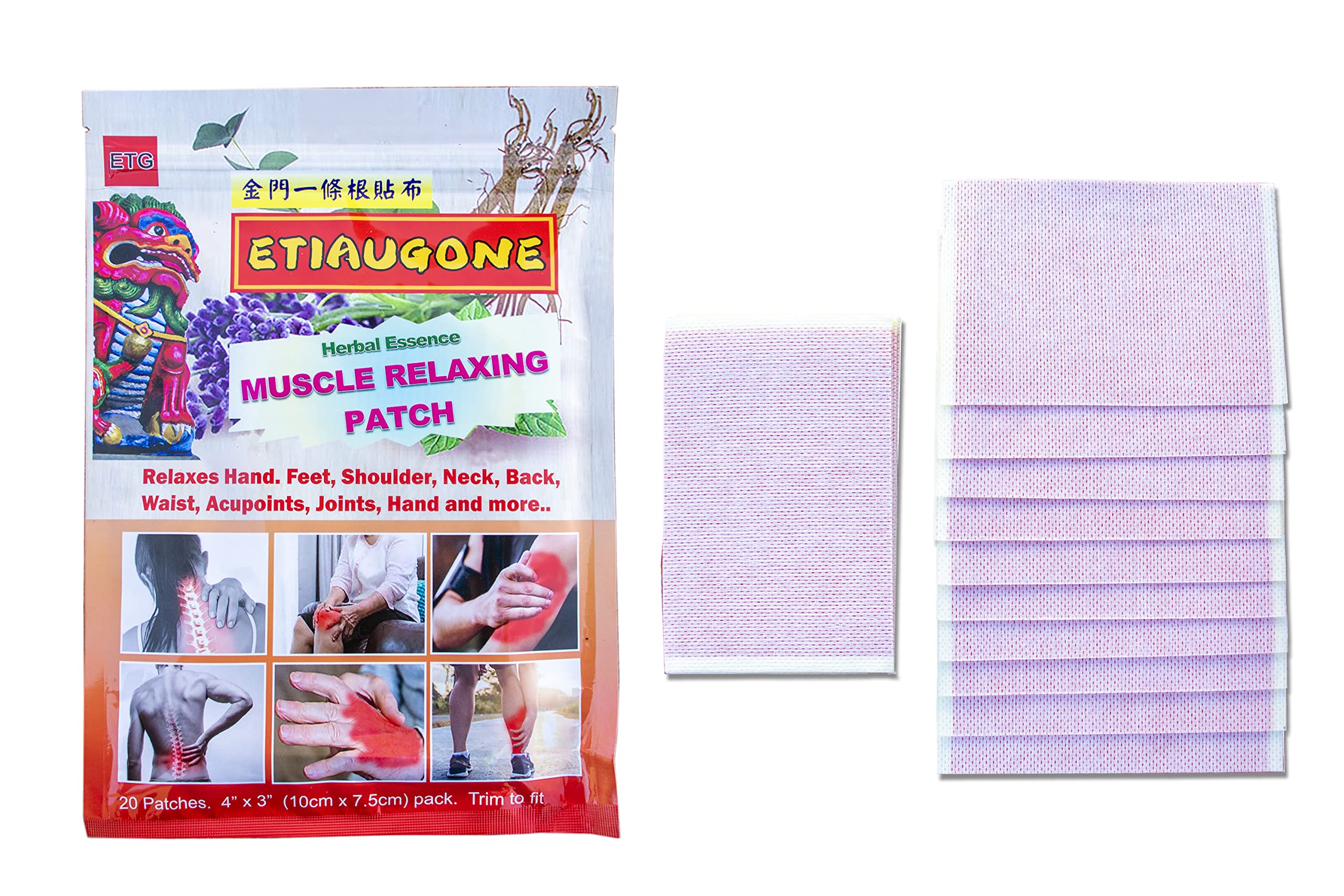 ETIAUGONE Patch Relaxant Musculaire — ensemble de patches prêts à l'emploi pour muscles.