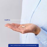 Étiquette claire et design épuré – mélatonine 0,5 mg et sans gluten.