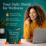 Zinc et vitamine C dans Etta Vita pour soutenir les défenses et la vitalité.