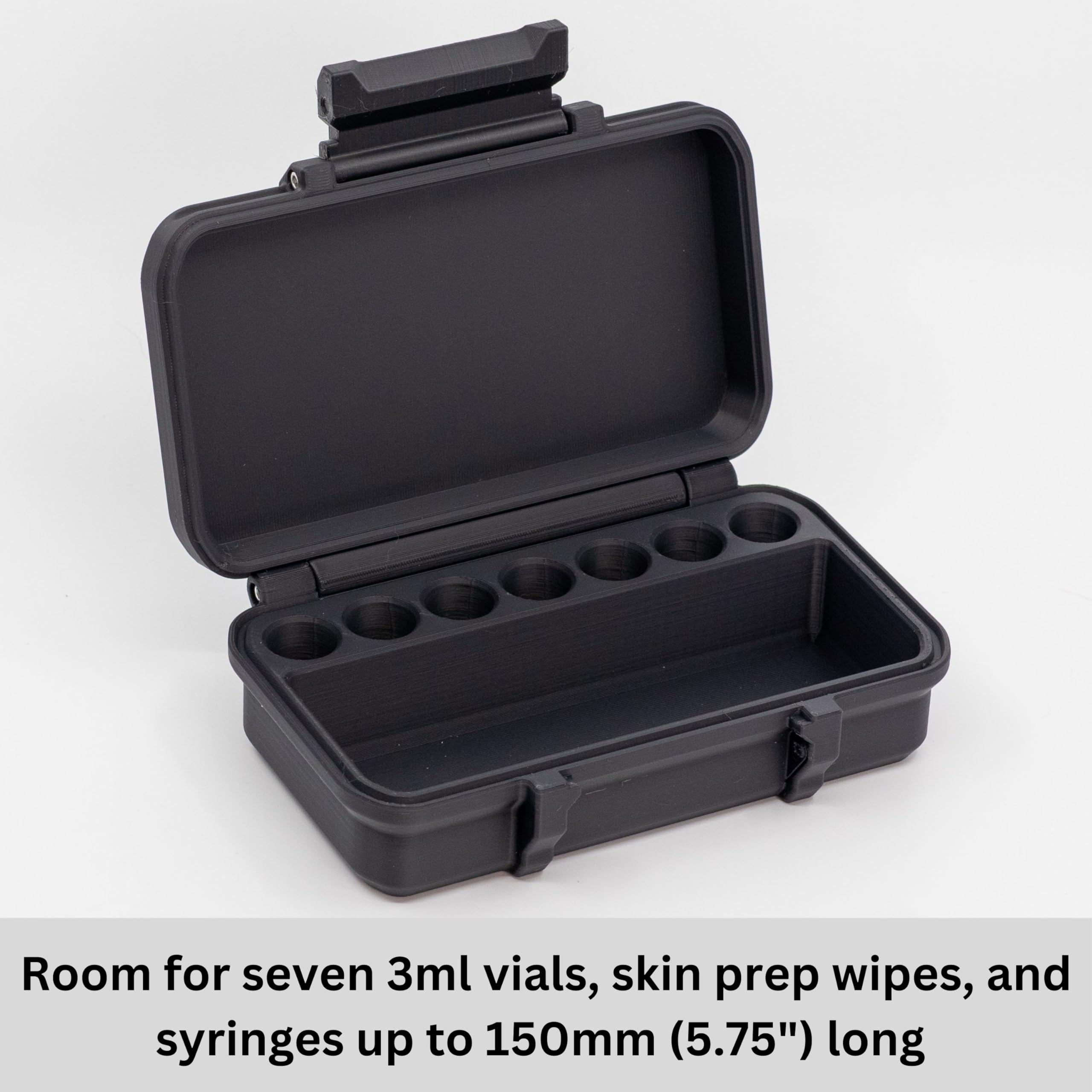 Etui rigide pour flacons 3ml et seringues, pratique en déplacement.